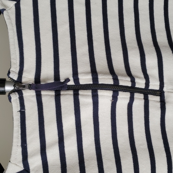 100% cotton Reitmans nautical stripe white and blue dress in size large - Picture 5 of 7